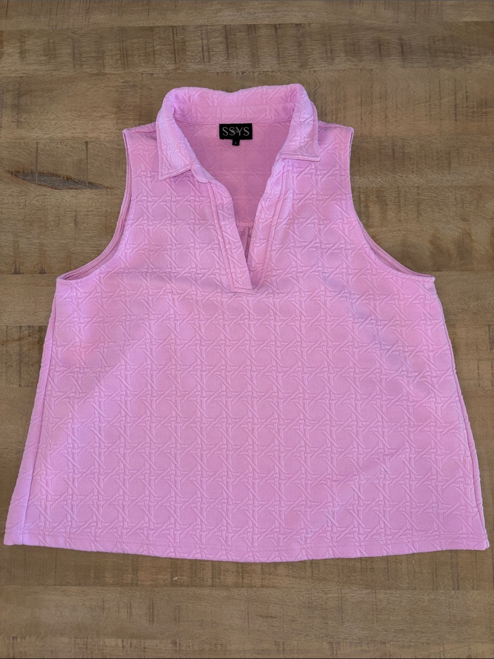 SSYS Boutique 2p The Sally Shorts Set in Quilted Cane Pink Large $88 Pockets - Picture 8 of 13